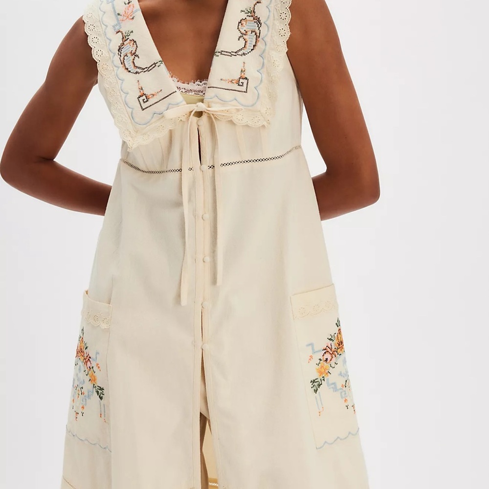 Allie Embroidered Vest Dress